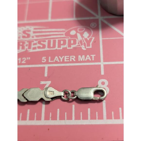 VTG 925 Sterling Silver Cross XO Link Bracelet - Picture 5 of 10